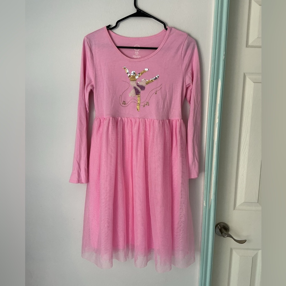 Wonder Nation Pink Long Sleeve Dress